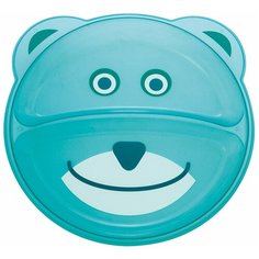 Тарелка с разделением Canpol babies Animals, 9+ месяцев, цвет: бирюзовый, форма: мишка (250930194)