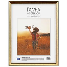 Фоторамка OfficeSpace №2 30x40 см (пластиковая) золотой