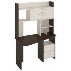 Компьютерный стол Мэрдэс Домино Lite СКЛ-Трап120+НКЛХ-120, ШхГ: 120х72 см, цвет: венге/карамель Merdes