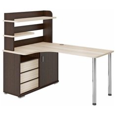 Компьютерный стол угловой Мэрдэс Домино СР-165М, ШхГ: 160х116 см, цвет: венге/карамель/карамель Merdes