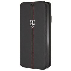 Чехол Ferrari для iPhone XS Max Heritage W Booktype Leather Black