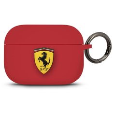 Чехол Ferrari для Airpods Pro Silicone case with ring Red