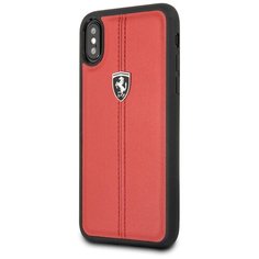 Чехол Ferrari для iPhone X/XS Heritage W Hard Leather Red