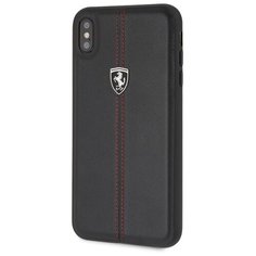 Чехол Ferrari для iPhone XS Max Heritage W Hard Leather Black