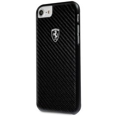 Чехол Ferrari для iPhone 7/8 Heritage Real carbon Hard Black