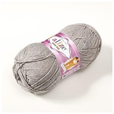 Пряжа ALIZE "Cotton Gold", 55% хлопок, 45% акрил, 330 м*100 г, 21 серая