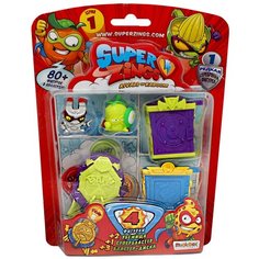 SuperZings. Игровой набор. Блистер 4 фигурки и 2 убежища Origami