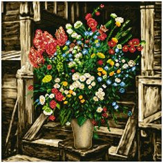 Алмазная мозаика Паутинка Полевой букет, 40*40 см (ПАУ.М265)