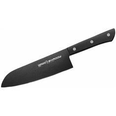 Нож сантоку Samura Shadow, лезвие 17.5 см, черный