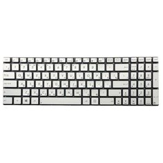 Клавиатура ZeepDeep для ноутбука Asus N550J, N550JA, N550JK, N550JV, N550JX, N550LF, N750, N750JV, N750JK, серебристая без рамки, с подсветкой, гор. Enter