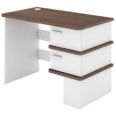 Письменный стол Мэрдэс Домино СД-15С, ШхГ: 120х60 см, цвет: корпус белый жемчуг/полки шамони Merdes