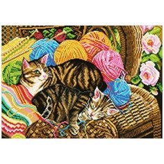 Алмазная мозаика Паутинка Котики, 50*35 см (ПАУ.М371)
