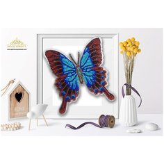 Пластиковая перфорированная основа Благовест 3D, Бабочка Papilio Pericles, 10*12 см (БЛГ.БС-044)