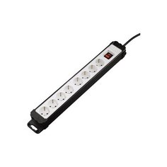 Сетевой удлинитель Hama H-47823 2м (8 розеток) черный/белый