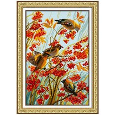 Алмазная мозаика Паутинка Свиристели, 30*45 см (ПАУ.М369)