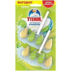 Туалетный Утенок Подвесной блок для унитаза Активное очищение "Цитрус", 2 шт x 38,6 г