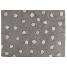 Ковер Lorena Canals Tricolor Polka Dots, размер: 1.6х1.2 м, серый / розовый