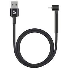 Дата-кабель Deppa Stand USB - micro USB, подставка, алюминий, 1м, черный