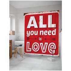 Штора для ванной JoyArty Любовь необходима 180х200 (sc-1295)