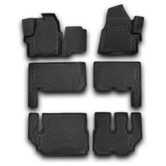 Element Коврики 3D в салон FORD Tourneo Custom, 01/2013->, 9 seats, 6 шт. (полиуретан)