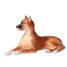 Скульптура. Императорский фарфоровый завод. Дог Рыжий. 12,7 см.
