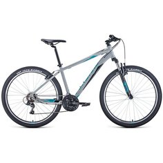 Горный (MTB) велосипед FORWARD Apache 27,5 1.0 (2021) серый/бирюзовый 17" (требует финальной сборки)