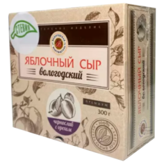 Пастила Вологодская мануфактура Сыр яблочный вологодский с грецким орехом и черносливом со стевией, 300 г
