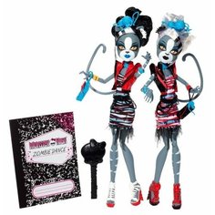 Набор кукол Monster High Зомби Шейк Пурсефона и Мяулодия, 27 см, BJR16