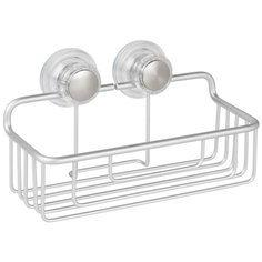 Полка для ванной комнаты Metro на вакуумных присосках стальная Inter Design