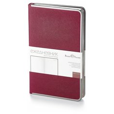 Ежедневник Bruno Visconti Bridge недатированный, искусственная кожа, А5, 136 листов, бордовый, цвет бумаги тонированный
