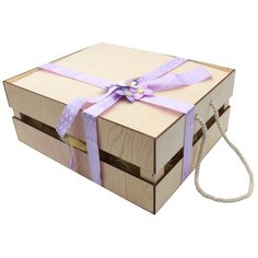 Деревянный ящик для оформления подарка с наполнением №4, 25*30 см Astra & Craft