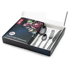 Набор столовых приборов Apollo genio Baguette Black BLC-24 24 предмета