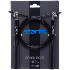 Скакалка RP-301 скоростная с металлическими ручками, черный Starfit