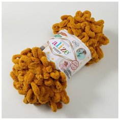 Пряжа ALIZE "Puffy", 100% микрополиэстер, 9 м*100 г, 02 шафран