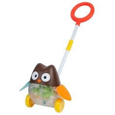 Каталка Сова желтый для малышей от 12-ти месяцев/Сова на палке со световыми и звуковыми эффектами/Сова2 в1 Panawealth Inter Holdings