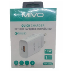 Сетевое зарядное устройство Mivo MP-320Q Quick Charge 3.0 18W (оригинал)