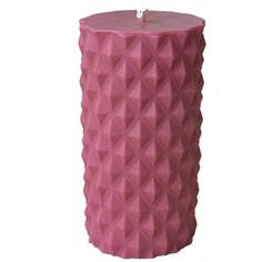 Свеча из воска "Ромбы" розовые
