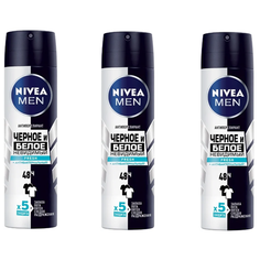Антиперспирант спрей Nivea Men Невидимый для черного и белого Fresh, 150 мл., 3 шт.