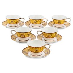 Чайный набор на 6 перс. Арабески (Arabesca Yellow Pavone) JK-177 113-451555