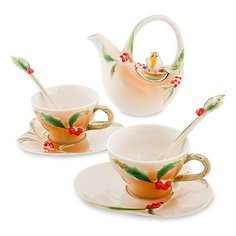 Чайный набор Пташка на падубе на 2 персоны FM-40/ 3 113-104847 Pavone