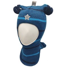 Шапка-шлем Kivat размер 1, лазурно-синий меланж/темно-синий/сине-зеленый