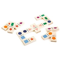 Деревянная игрушка Томик Домино "Геометрические фигуры", 28 деталей (5655-1)