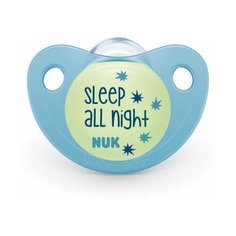 Пустышка NUK Night&Day 0+ силикон, с контейнером
