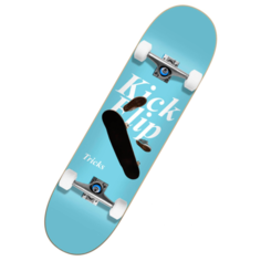 Скейтборд Tricks Skateboards Kickflip Complete 7.375", 31.48x7.38, голубой