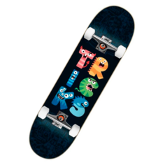 Детский скейтборд Tricks Skateboards Monsters Complete 7.25", 28x7.25, черный