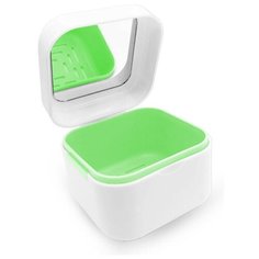 Контейнер для хранения протезов Dentalpik с зеркалом DP2, зеленый