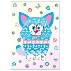 АС 19-217 Набор для картины Полосатик Мурсик (антистресс) 12,5*17,5 см Клевер