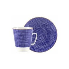 Чашка с блюдцем кофейная. Императорский фарфоровый завод. Форма Майская. Рисунок Silk. 165 мл.