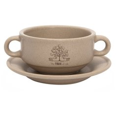 Суповая чашка на блюдце Дерево жизни Terracotta TLY923-TL-AL 0,3л Керамика
