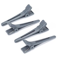 Зажим для волос DEWAL одинарный , черный, карбон, 4,5см 50шт/уп DEWAL MR-CL-2502CBN